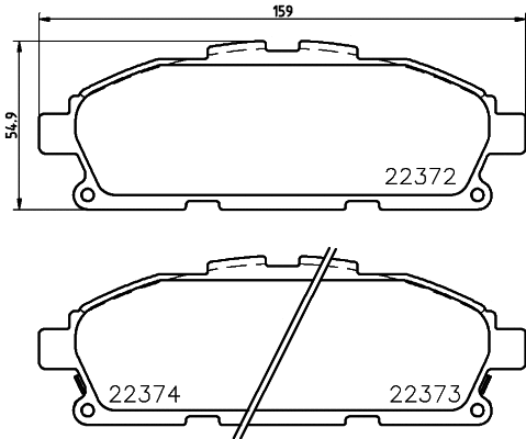 Brake Pad Set, disc brake (T2550)