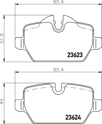 Brake Pad Set, disc brake (T1445)