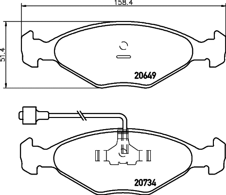 Brake Pad Set, disc brake (T4090)