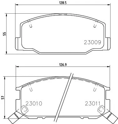 Brake Pad Set, disc brake (T1290)
