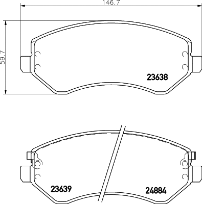 Brake Pad Set, disc brake (T1314)