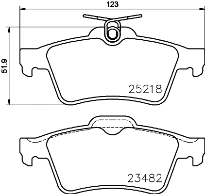 Brake Pad Set, disc brake (T2048)