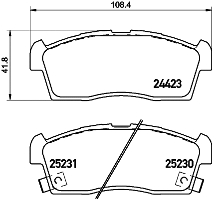 Brake Pad Set, disc brake (T2104)