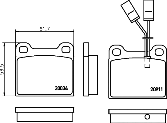 Brake Pad Set, disc brake (T4157)
