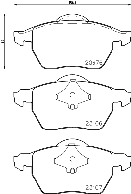 Brake Pad Set, disc brake (T1587)
