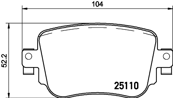 Brake Pad Set, disc brake (T2282)
