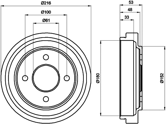 Brake Drum (61245)