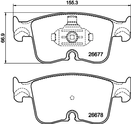 Brake Pad Set, disc brake (T3197)
