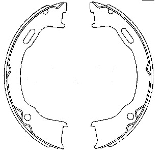 Brake Shoe Set, parking brake (H1740)