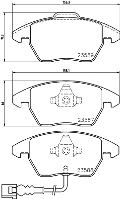 Brake Pad Set, disc brake (T1376)