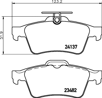 Brake Pad Set, disc brake (T1489)