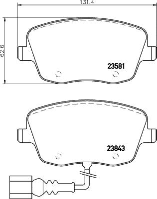 Brake Pad Set, disc brake (T5161)