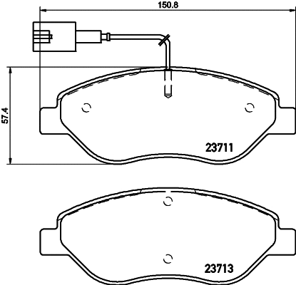 Brake Pad Set, disc brake (T2218)