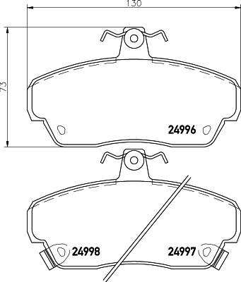Brake Pad Set, disc brake (T1966)