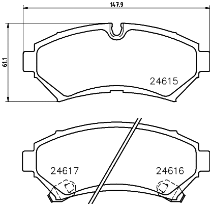 Brake Pad Set, disc brake (T1720)