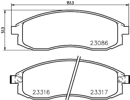 Brake Pad Set, disc brake (T3078)