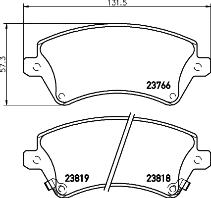 Brake Pad Set, disc brake (T3120)