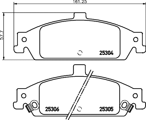 Brake Pad Set, disc brake (T2160)