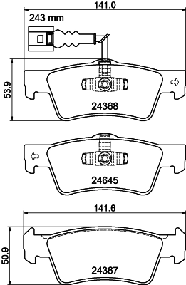 Brake Pad Set, disc brake (T4203)
