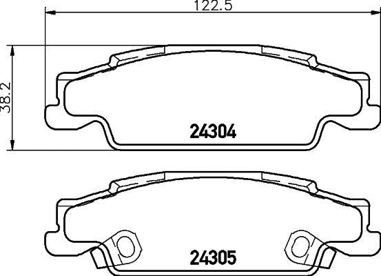 Brake Pad Set, disc brake (T1574)