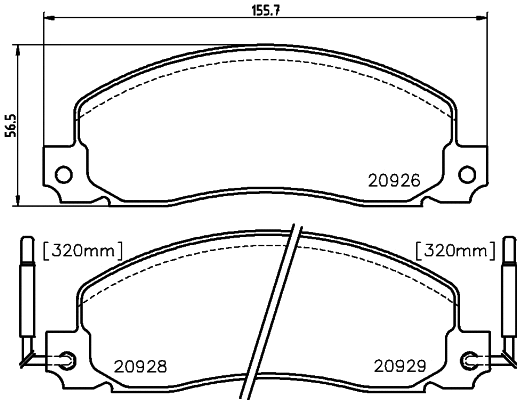 Brake Pad Set, disc brake (T9000)