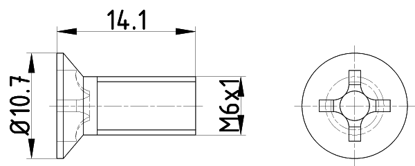 Bolt, brake disc (TPM0018)