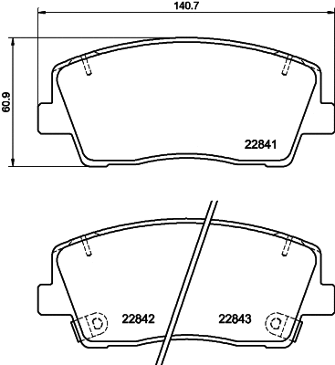 Brake Pad Set, disc brake (T2803)