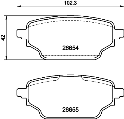 Brake Pad Set, disc brake (T4224)