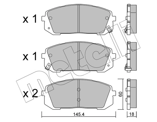 Brake Pad Set, disc brake (22-1298-0)