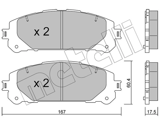 Brake Pad Set, disc brake (22-1367-0)