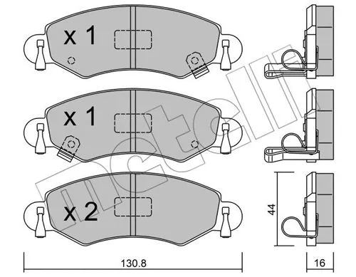 Brake Pad Set, disc brake (22-0339-0)