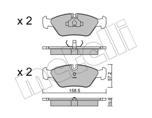 Brake Pad Set, disc brake (22-0091-0)