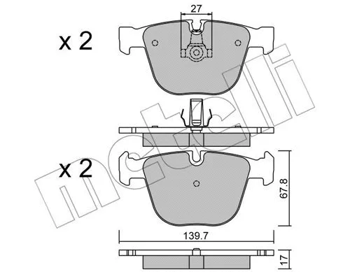 Brake Pad Set, disc brake (22-0773-9)
