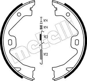 Brake Shoe Set, parking brake (53-0369K)