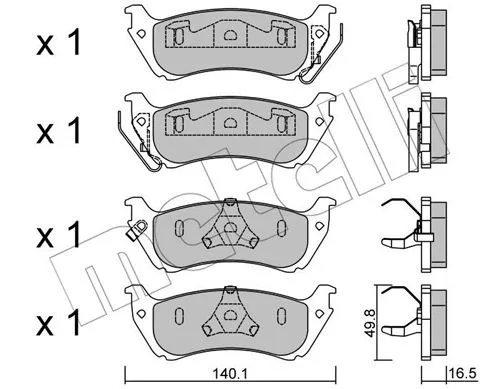 Brake Pad Set, disc brake (22-0570-0)