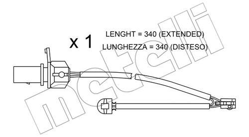 Warning Contact, brake pad wear (SU.295)