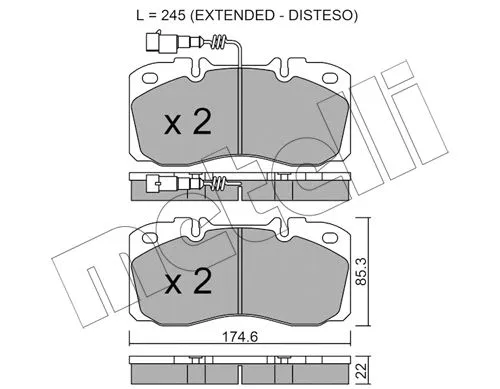 Brake Pad Set, disc brake (22-0268-5)