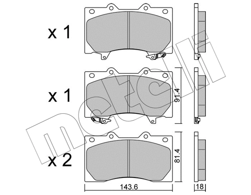 Brake Pad Set, disc brake (22-1279-0)
