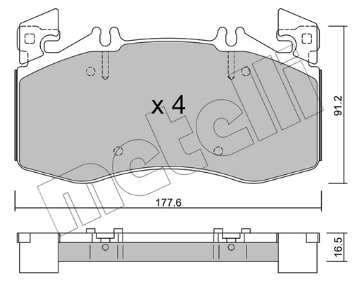 Brake Pad Set, disc brake (22-1270-0)