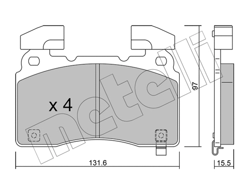 Brake Pad Set, disc brake (22-1179-0)