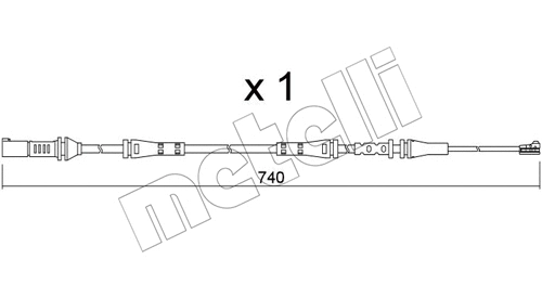 Warning Contact, brake pad wear (SU.362)