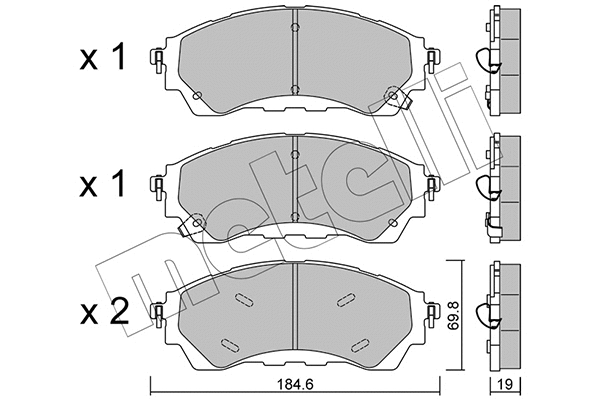 Brake Pad Set, disc brake (22-1343-0)