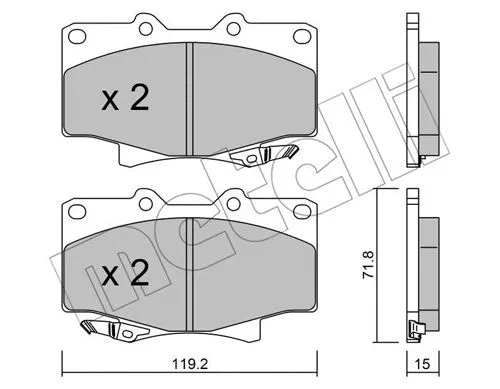 Brake Pad Set, disc brake (22-0153-0)