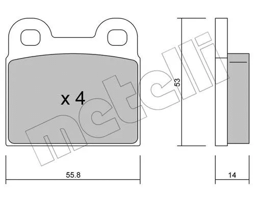 Brake Pad Set, disc brake (22-0002-0)