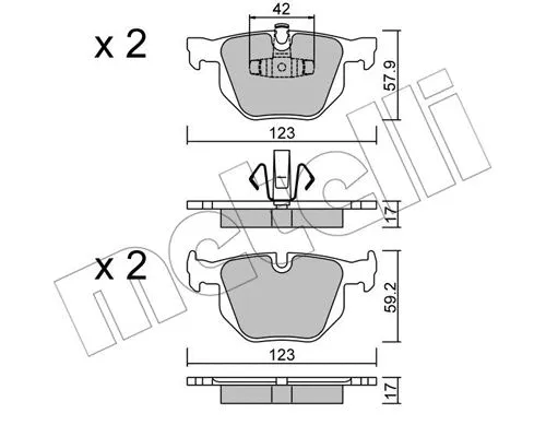 Brake Pad Set, disc brake (22-0643-0)