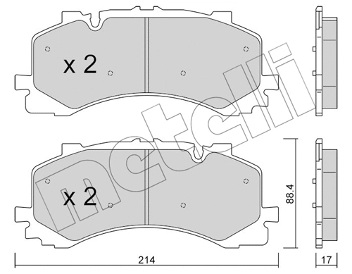Brake Pad Set, disc brake (22-1252-0)
