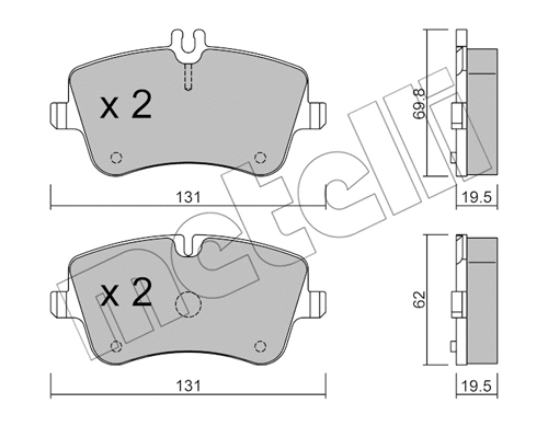 Brake Pad Set, disc brake (22-0342-0)