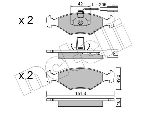 Brake Pad Set, disc brake (22-0273-1)