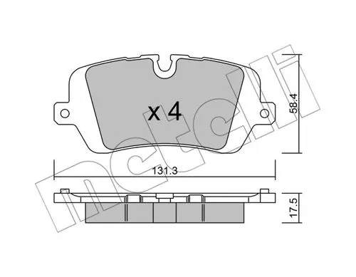 Brake Pad Set, disc brake (22-1025-0)
