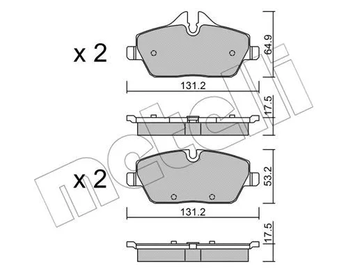 Brake Pad Set, disc brake (22-0664-0)
